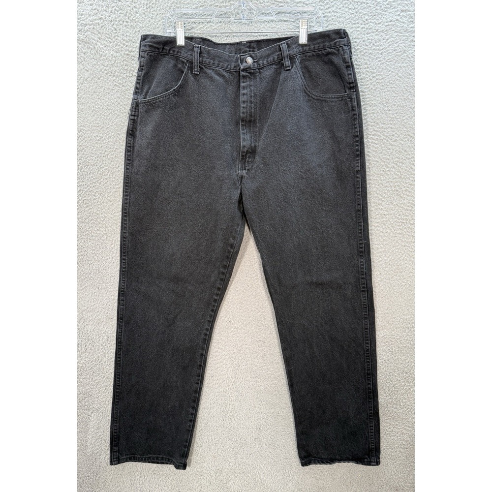 Rustler Jeans Mens 40x30 Black Denim Workwear‎ Western Barn Chore Rancher Y2K